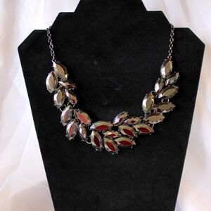 Gunmetal Rhinestone Necklace